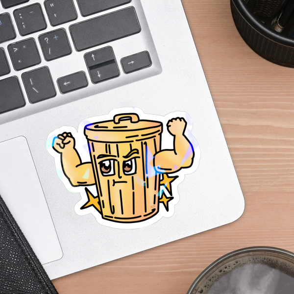 Golden Strong Trash Sticker