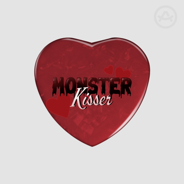 Monster Kisser Heart Badge