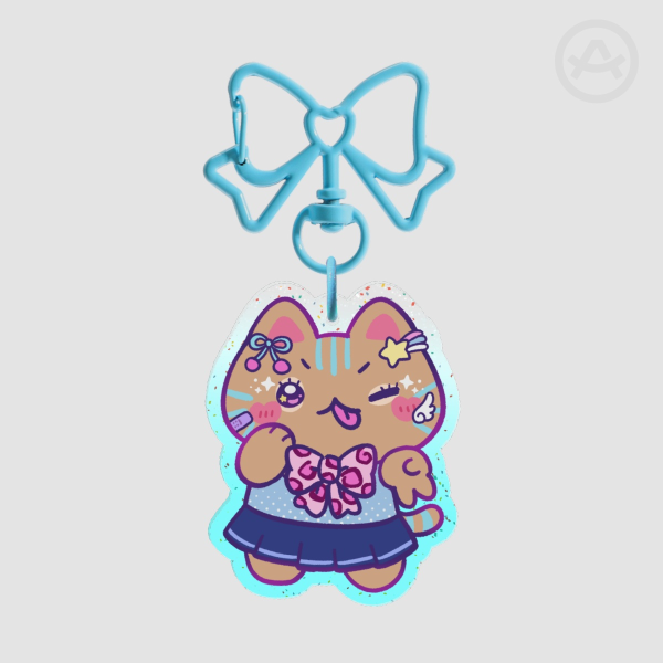 Gyaru Biru Colored Edge Acrylic Keychains