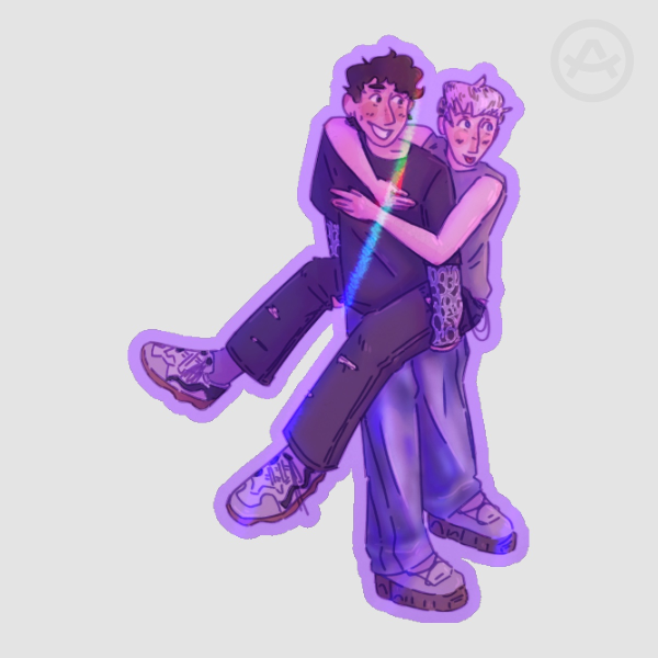 piggyback holo sticker