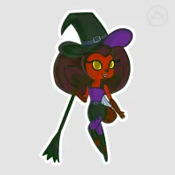 Elementom - Cinder Witch Sticker