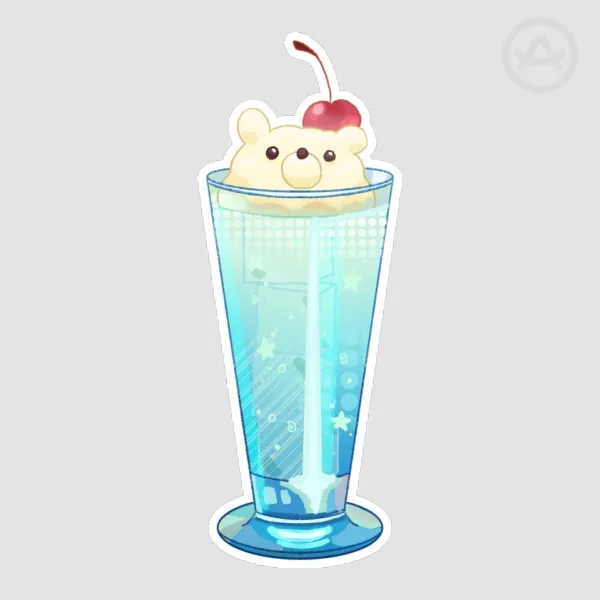 Blue Cream Soda Sticker