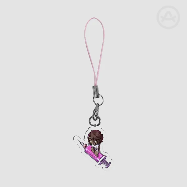 Syringe Red Acrylic Phonecharm