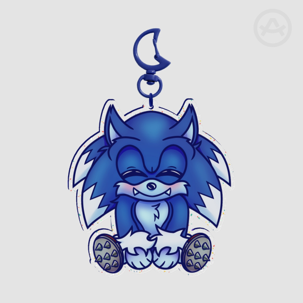 Werehog Sonic Glitter Acrylic Keychain