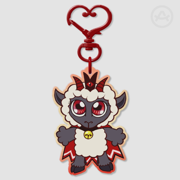Lamb - Wood Keychain