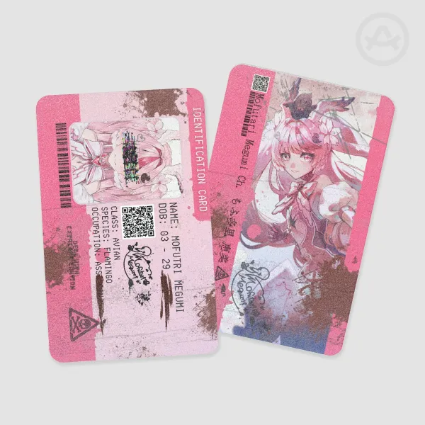 Mofutari Megumi 2.0 Debut Identification Post Card