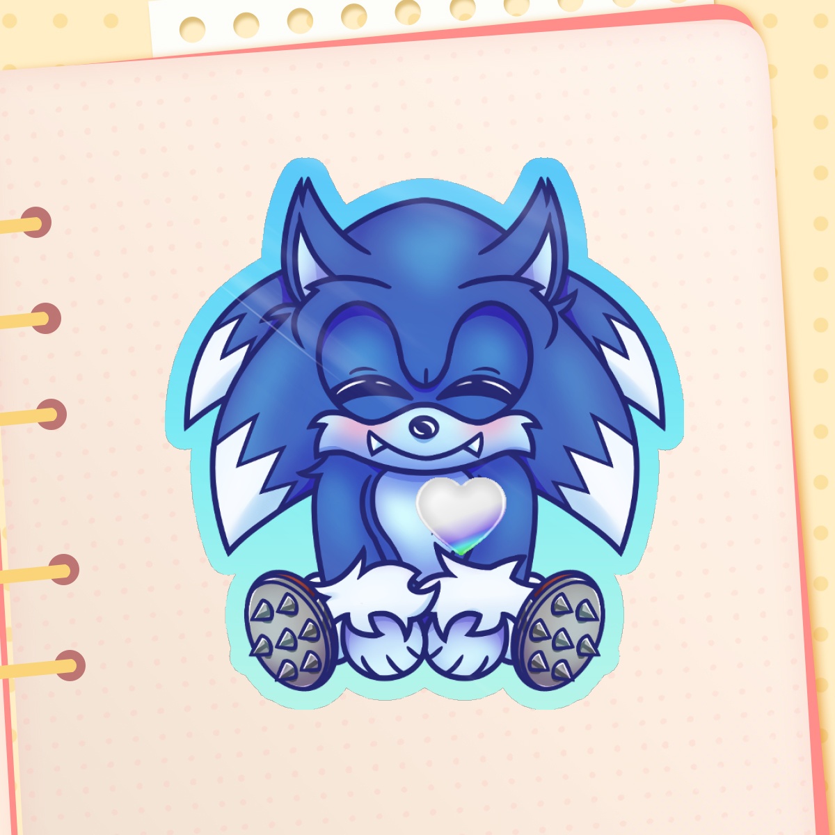 Werehog Hot Foil Heart Sticker