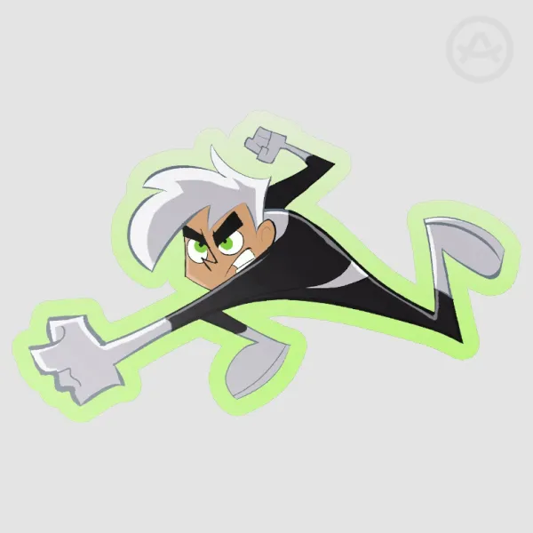 Danny Phantom Clear PET Vinyl Sticker