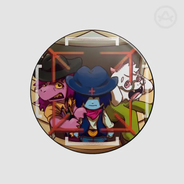Deltarune Fun Gang Round Badges (Button Pins)