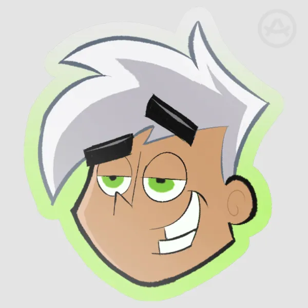 Danny Phantom Clear PET Vinyl Sticker