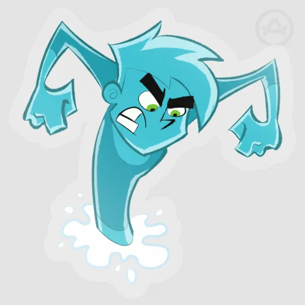 Danny Phantom Clear PET Vinyl Sticker