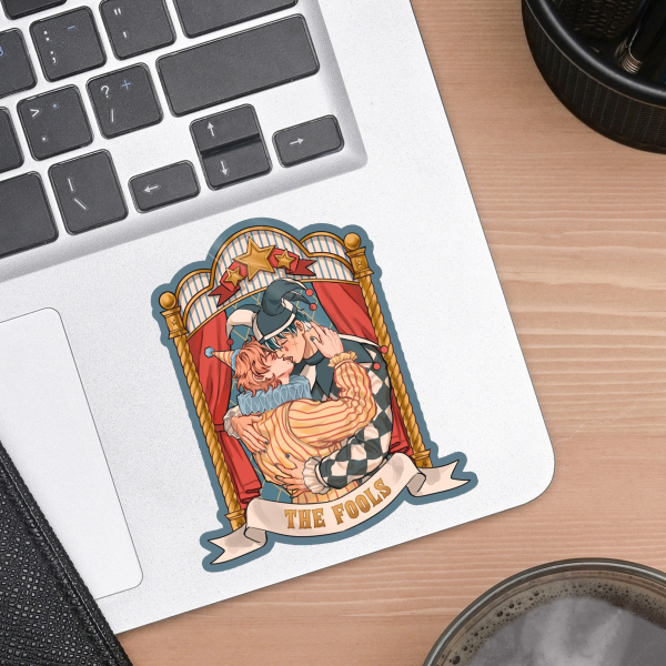 The Fools - Colored Edge Die Cut Stickers