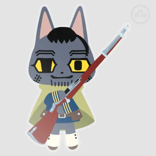 AC Kitty Ogata 1 Die Cut Sticker