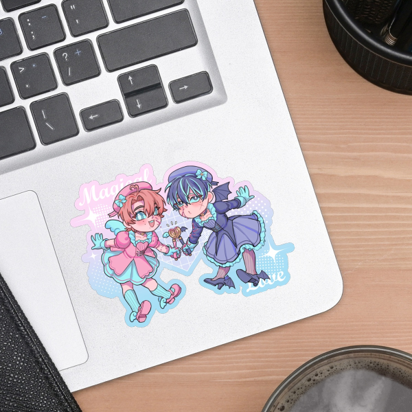 Magical Girls - Colored Edge Die Cut Stickers