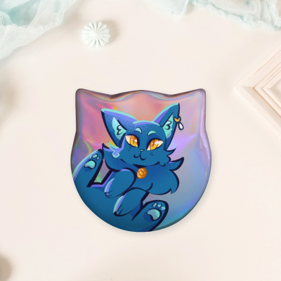 Armand kitty Shape Holographic Badge