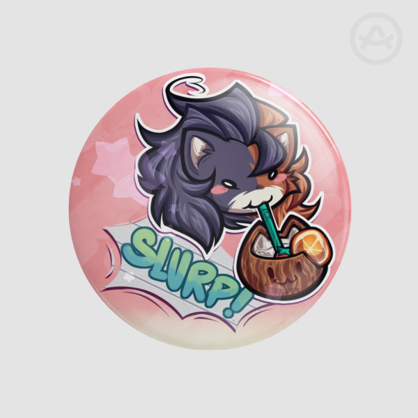 Purradise Meowscles Round Badge (Button Pin)