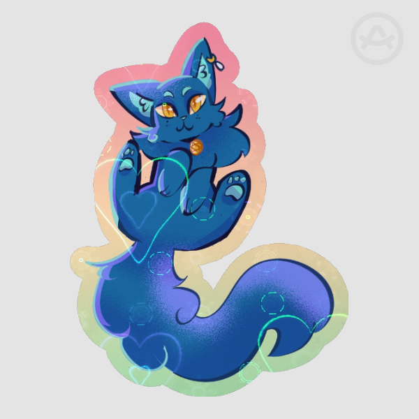 Armand kitty holo sticker