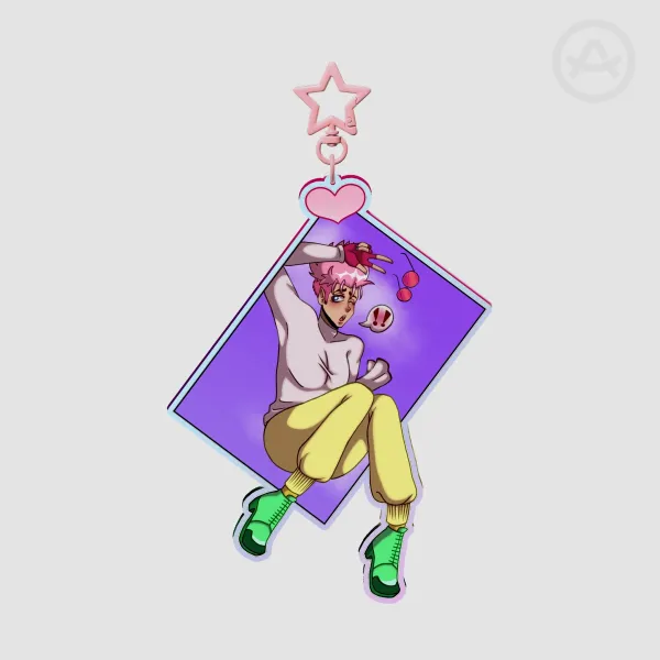 Trigun Stargaze Vash Falling Keychain Sakura Edition