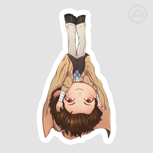 Upside Down Dazai Die Cut Stickers