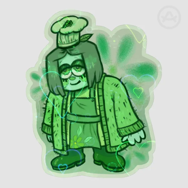 Green flower Deltarune sticker