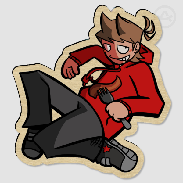 Eddsworld Tord Wood Pin