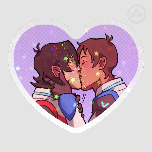 Klance heart sticker | Kiss