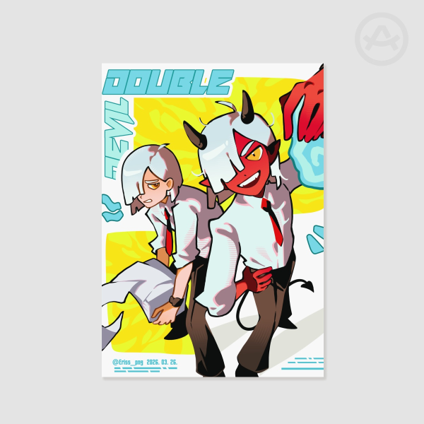 "Double Devil" print
