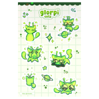 👽 Glorpi Cat Stickersheet! ⭐