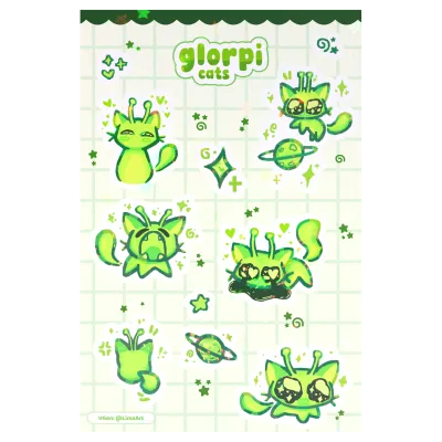 👽 Glorpi Cat Stickersheet! ⭐