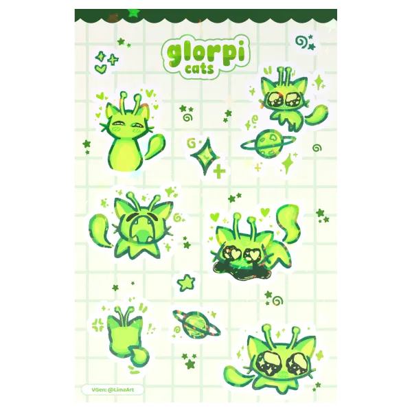 👽 Glorpi Cat Stickersheet! ⭐