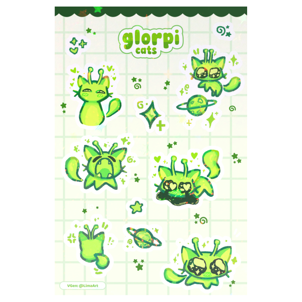 👽 Glorpi Cat Stickersheet! ⭐