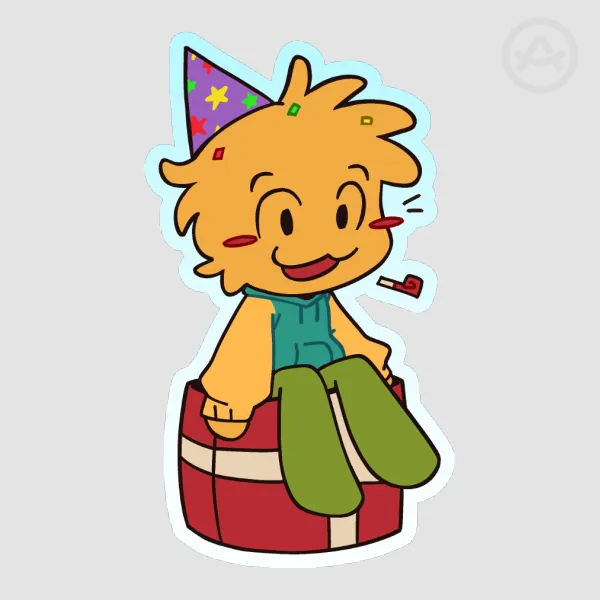 Poob Sitting Sticker