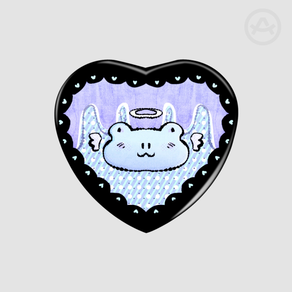 Trick or Treat | Treat Gummy Heart Shape Holographic Badge