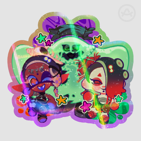 Splatoween Deep Cut | Colored Edge Die Cut Sticker