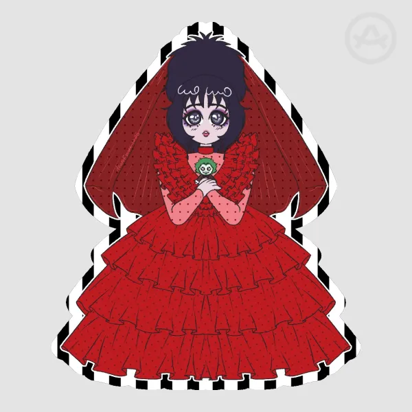 Lydia and beetle Sticker