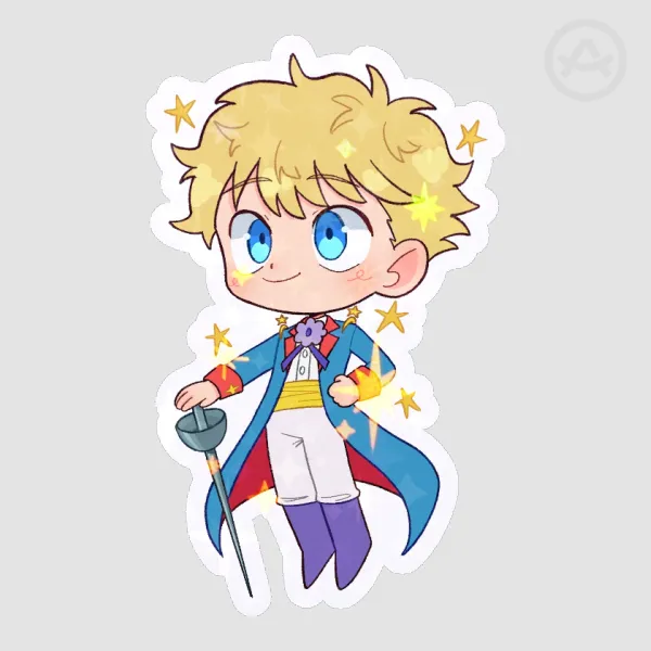 Little Prince with a sword Fanart Sticker 