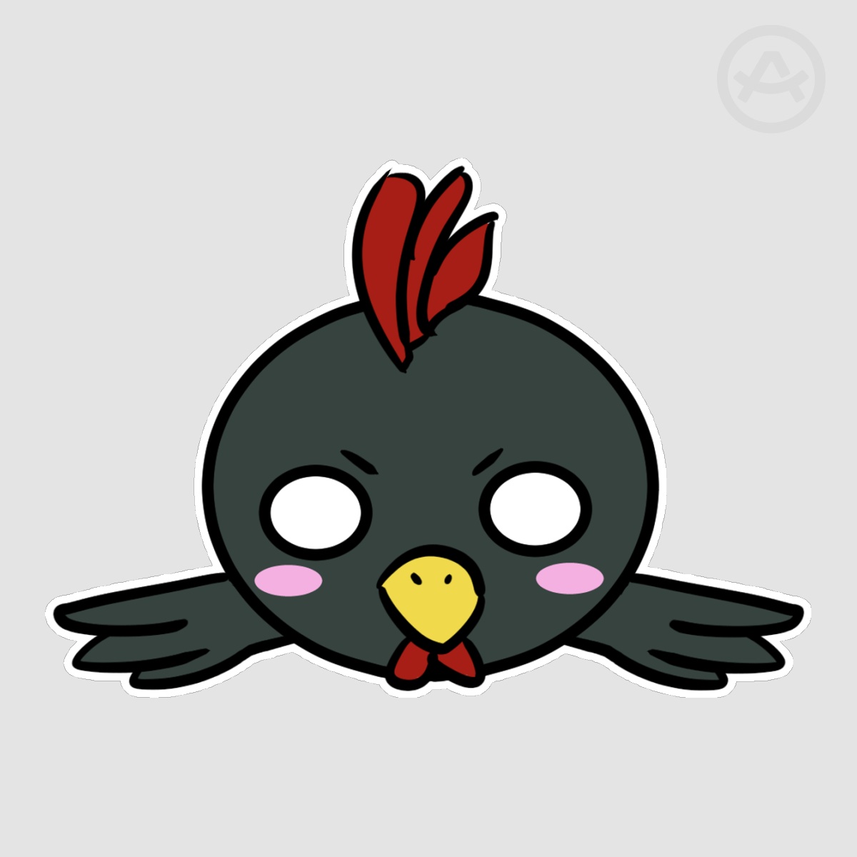 Die Cut Zodiac Rooster Nesoberi Sticker