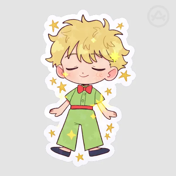 Little Prince with red tie chibi Sticker