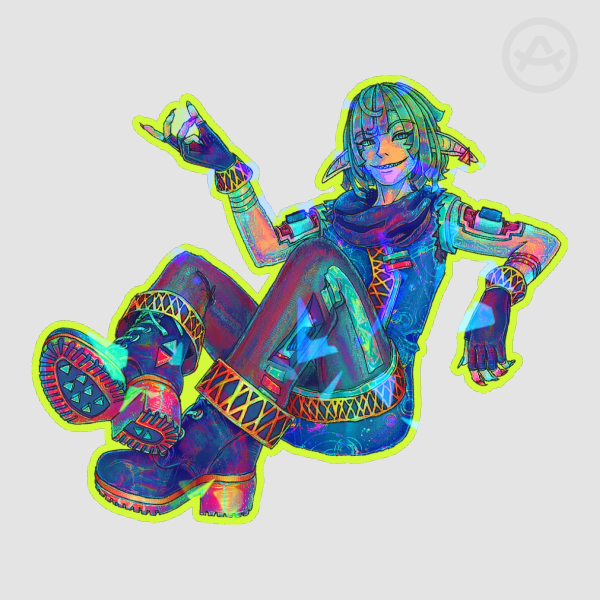glass camera holo sticker