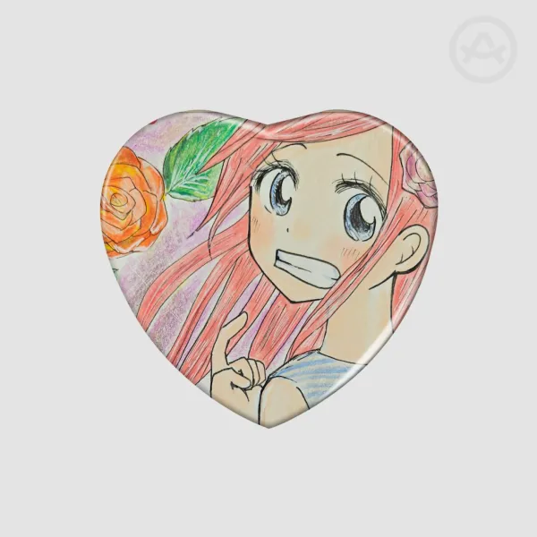 Heart Shape Holographic Badges