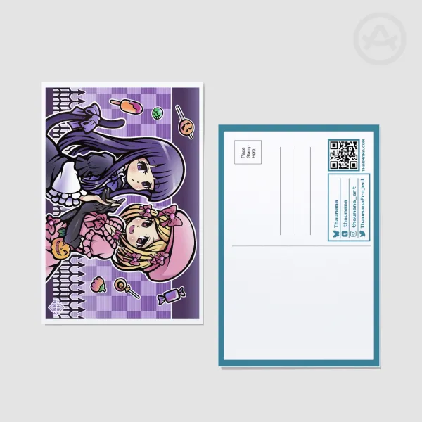 Umineko Halloween Postcard - Lambdadelta & Frederica Bernkastel