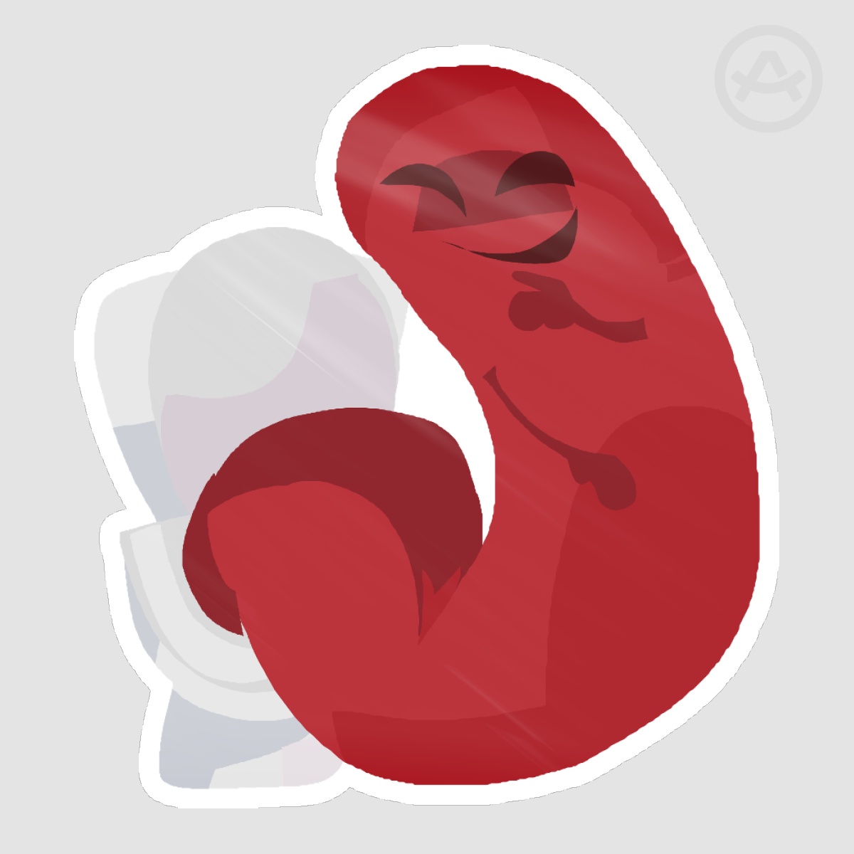 Does he know || Endacopia Sticker