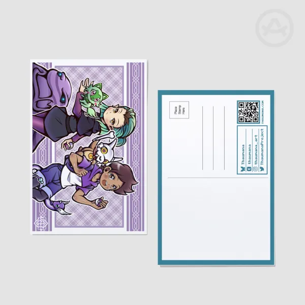 Amity & Luz - Owl House x Pokémon Postcard