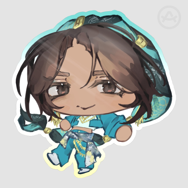 Chibi Minajael Glossy Sticker • Twisted Wonderland