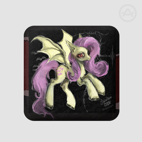 MLP Fluttershy bat pony Square Plush Badge