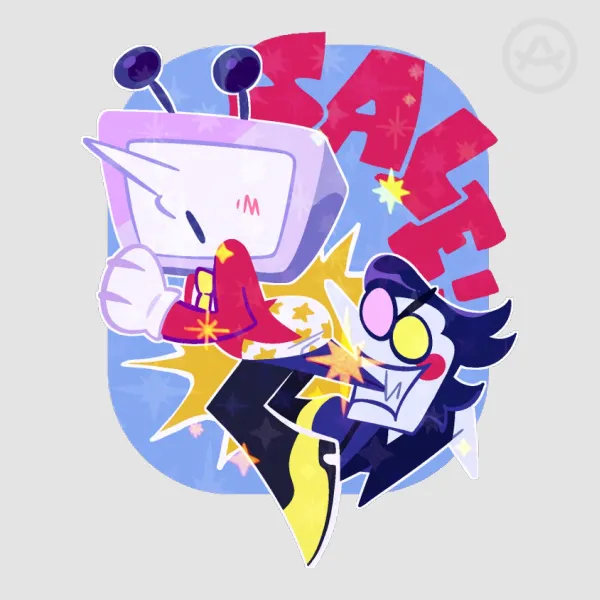 Lightly-Used Spamtenna Die Cut Sticker