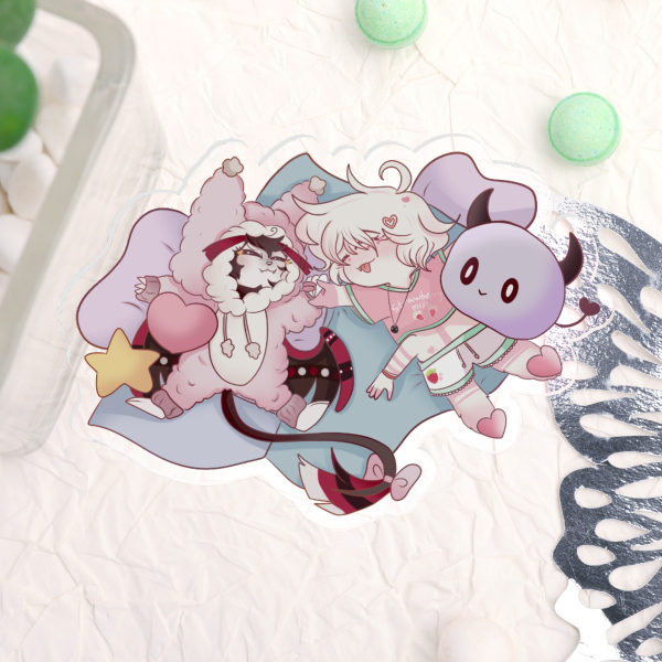 Chibi Huskerdust PJs acrylic pin