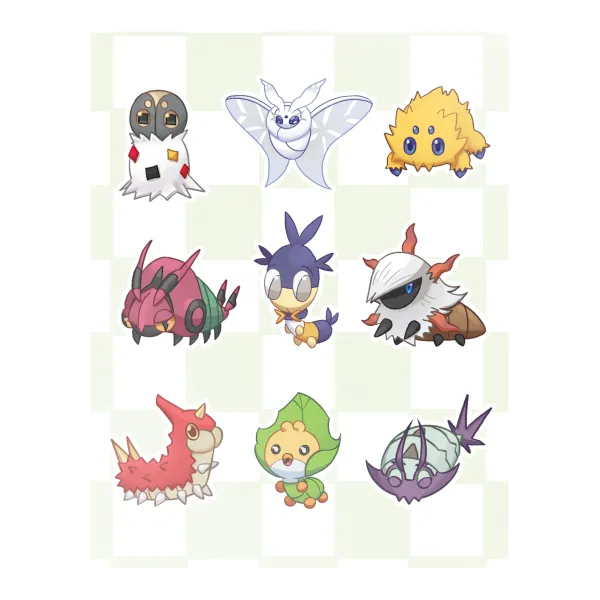 Bug Pokemon Sticker Sheet