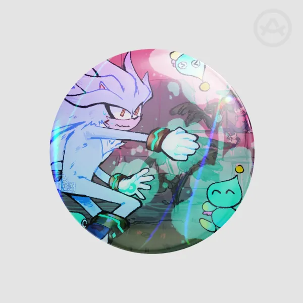 Silver the Hedgehog - Round Badge - [SONIC]