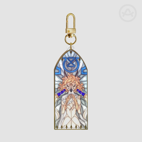 Sariel - Stained Glass || OC || Ripple Acrylic Keychains